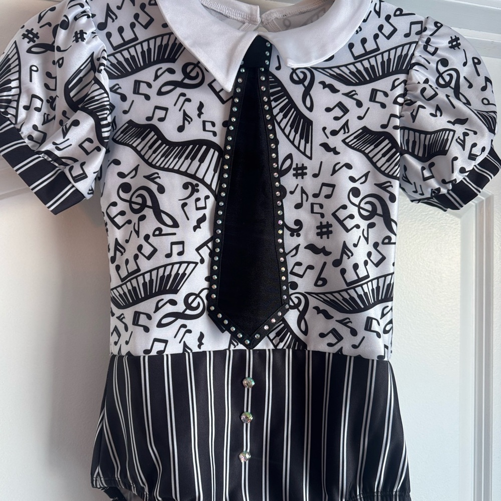 Glamour Costumes black and white dance costume style GCR099 adult medium - Picture 2 of 7